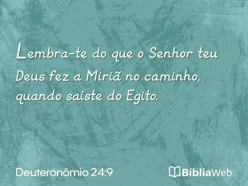 Deuteronômio 24:9 em imagem para compartilhar