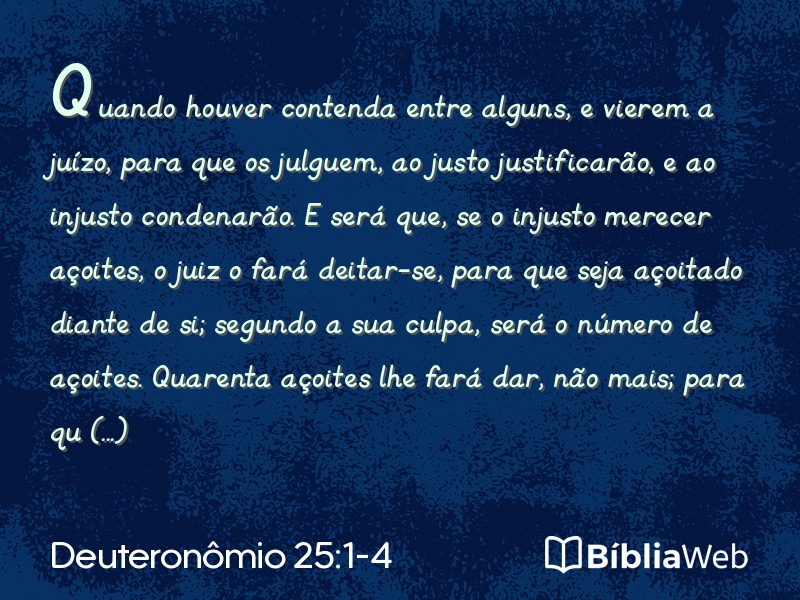 Deuteronômio 25:1-4 em imagem para compartilhar