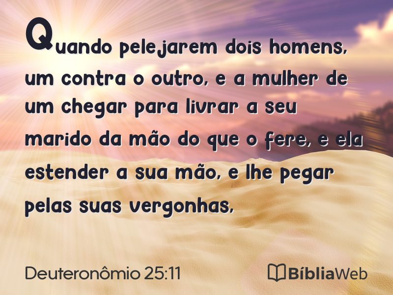 Deuteronômio 25:11 em imagem para compartilhar