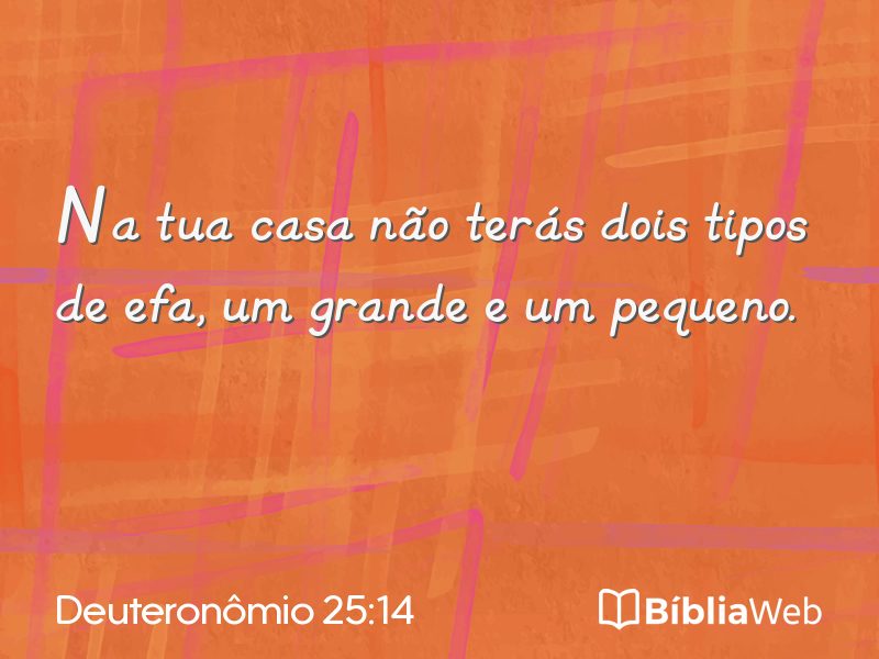Deuteronômio 25:14 em imagem para compartilhar