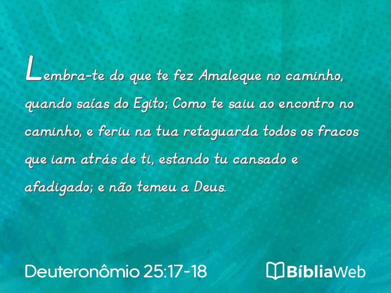 Deuteronômio 25:17-18 em imagem para compartilhar