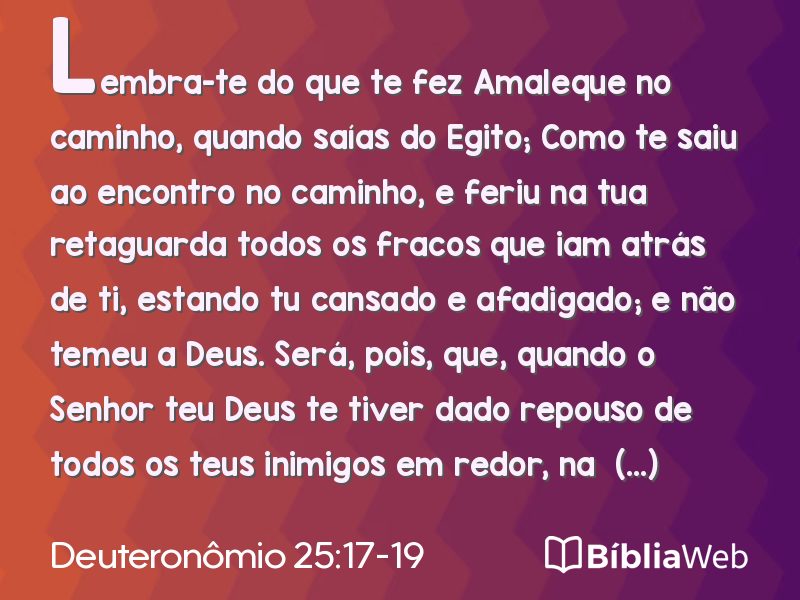 Deuteronômio 25:17-19 em imagem para compartilhar