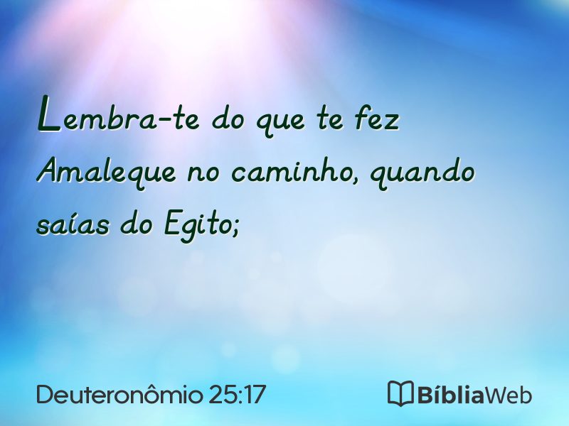 Deuteronômio 25:17 em imagem para compartilhar