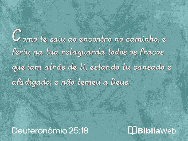 Deuteronômio 25:18 em imagem para compartilhar