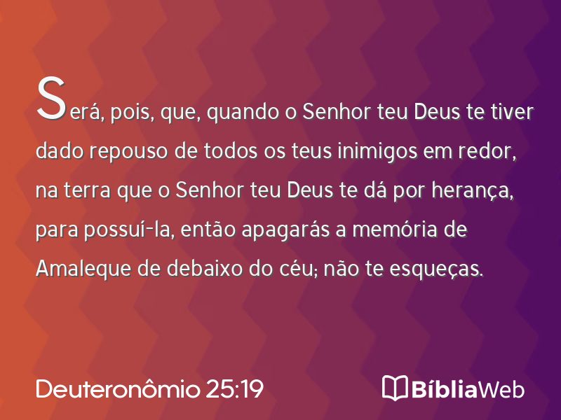 Deuteronômio 25:19 em imagem para compartilhar
