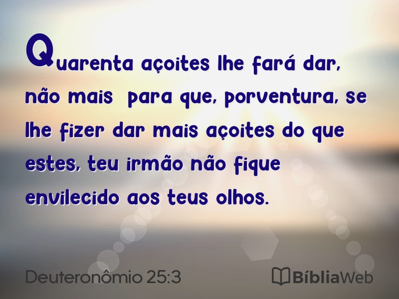 Deuteronômio 25:3 em imagem para compartilhar