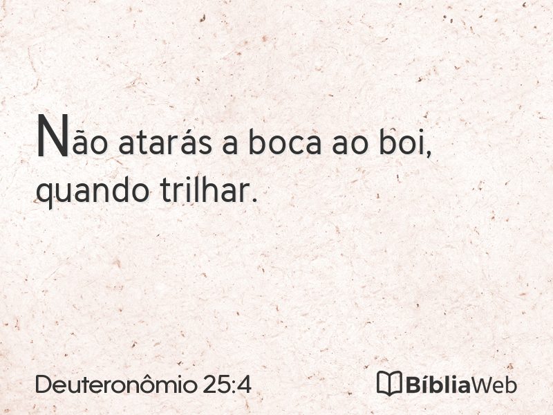 Deuteronômio 25:4 em imagem para compartilhar