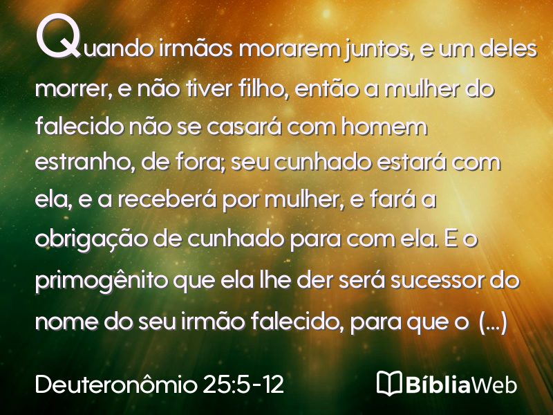 Deuteronômio 25:5-12 em imagem para compartilhar
