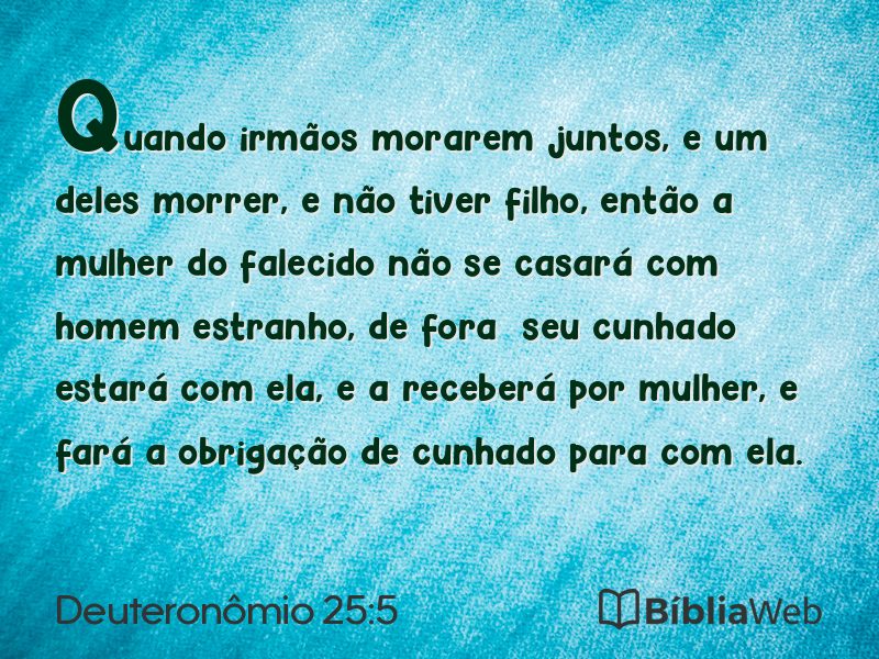 Deuteronômio 25:5 em imagem para compartilhar