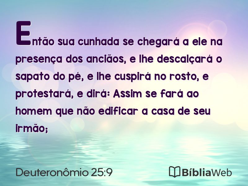 Deuteronômio 25:9 em imagem para compartilhar