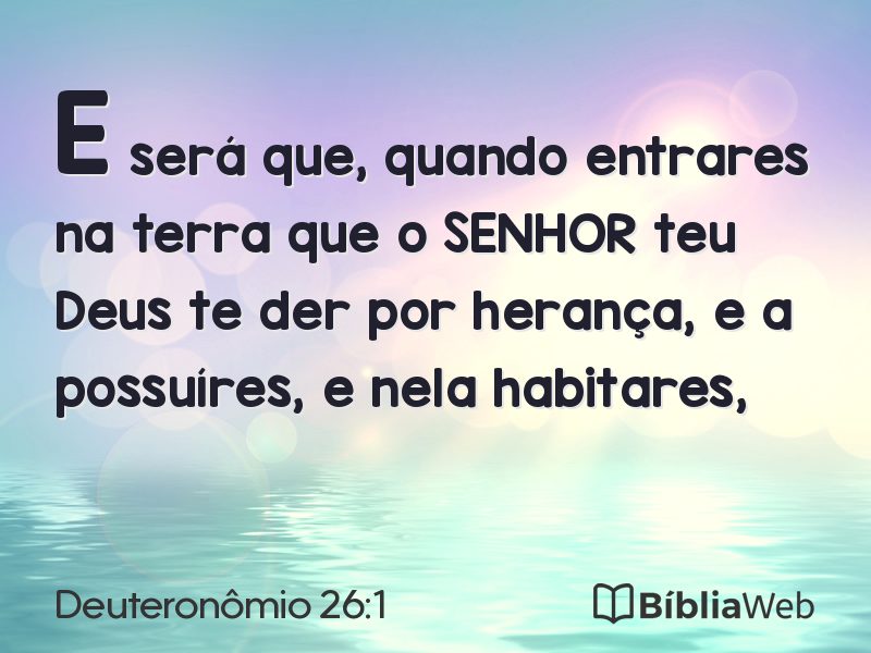 Deuteronômio 26:1 em imagem para compartilhar