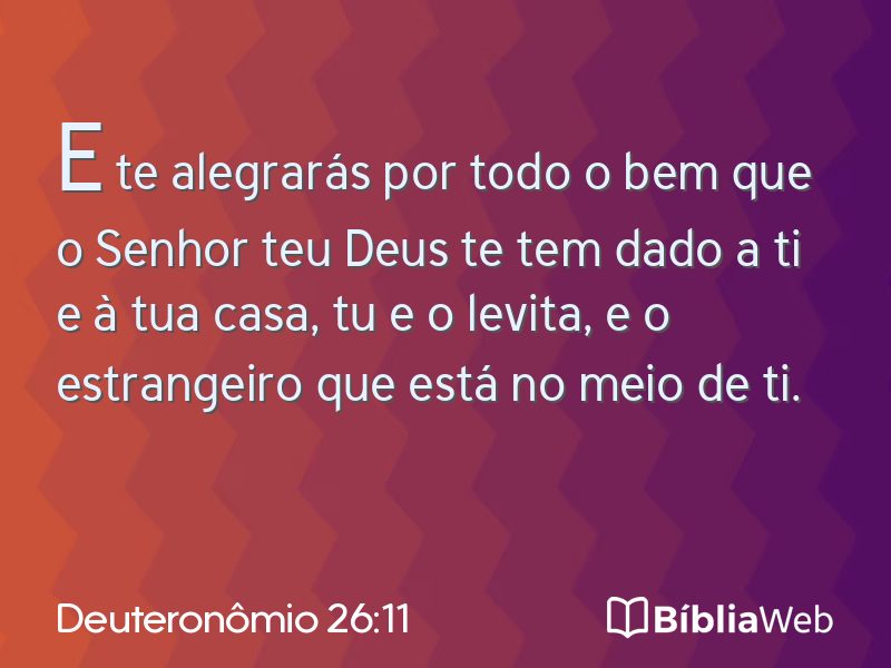 Deuteronômio 26:11 em imagem para compartilhar