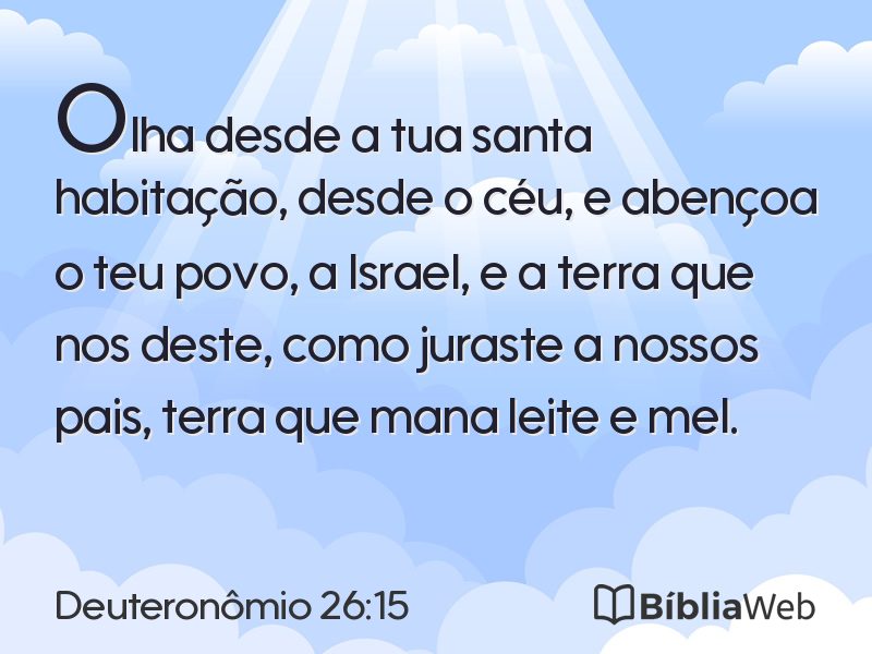 Deuteronômio 26:15 em imagem para compartilhar