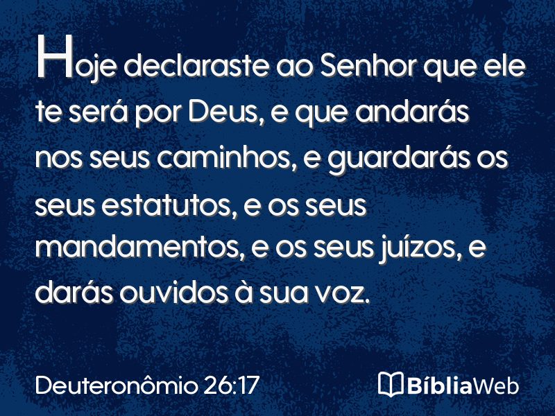 Deuteronômio 26:17 em imagem para compartilhar