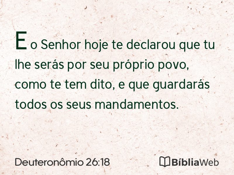 Deuteronômio 26:18 em imagem para compartilhar