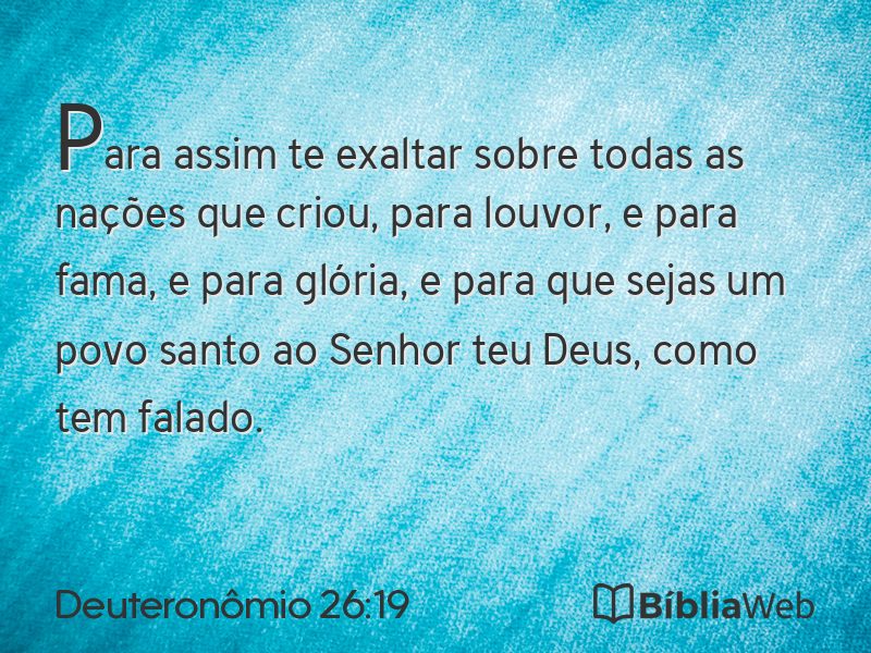 Deuteronômio 26:19 em imagem para compartilhar