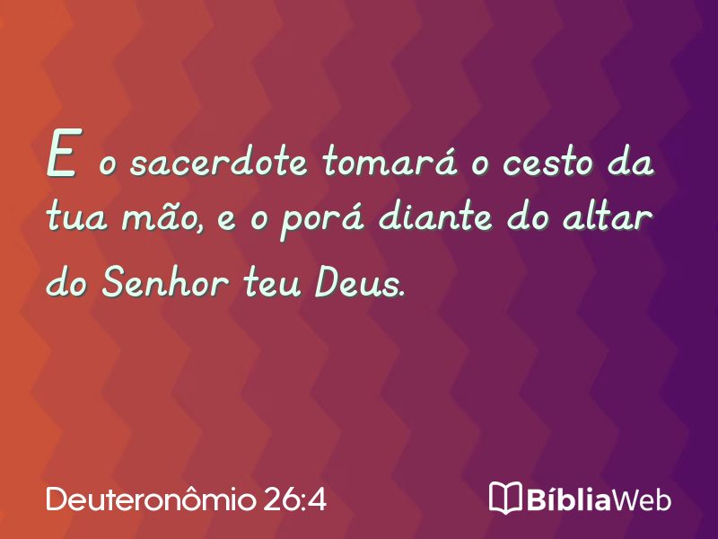 Deuteronômio 26:4 em imagem para compartilhar