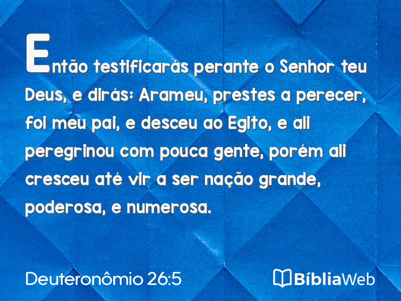 Deuteronômio 26:5 em imagem para compartilhar