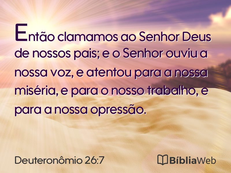 Deuteronômio 26:7 em imagem para compartilhar