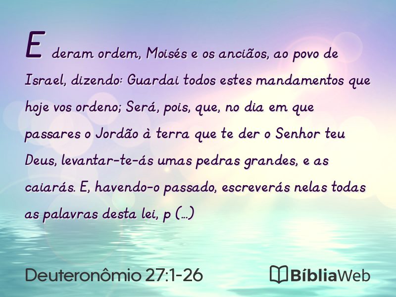 Deuteronômio 27:1-26 em imagem para compartilhar