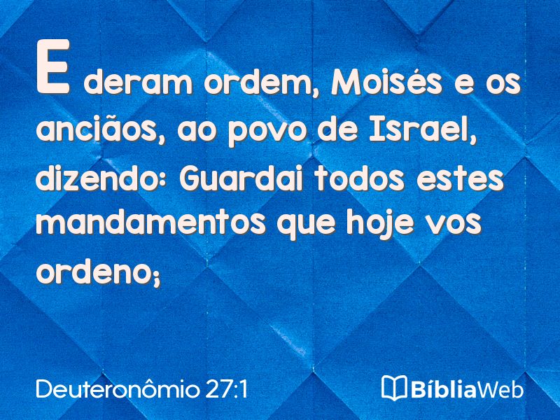 Deuteronômio 27:1 em imagem para compartilhar