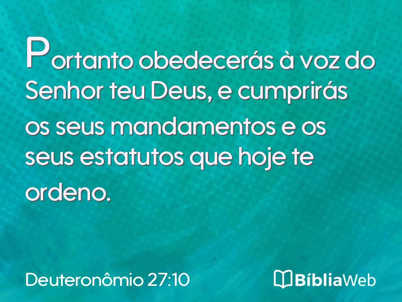 Deuteronômio 27:10 em imagem para compartilhar