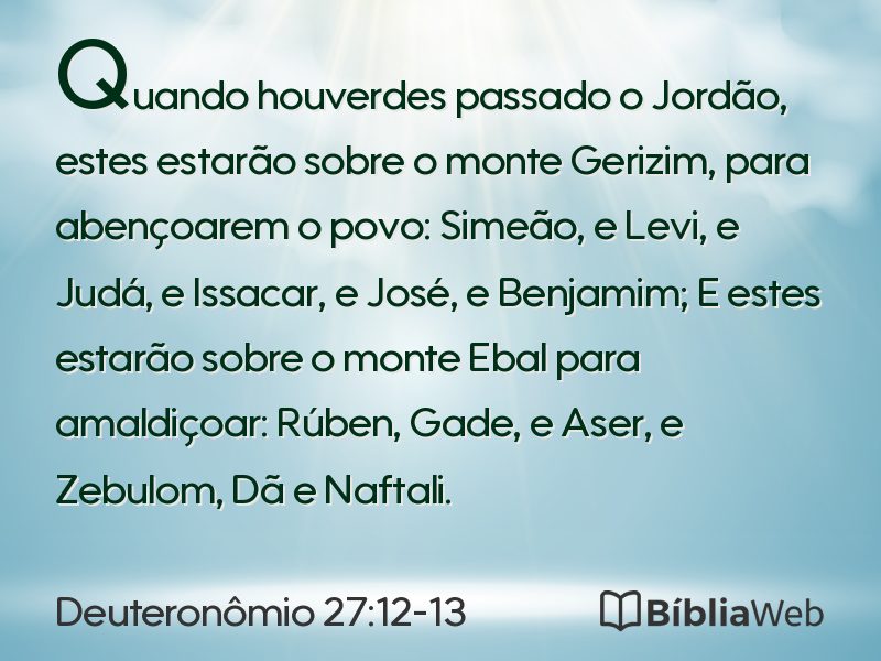 Deuteronômio 27:12-13 em imagem para compartilhar