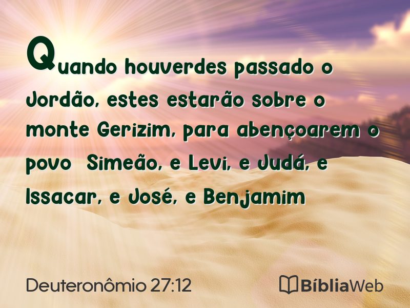 Deuteronômio 27:12 em imagem para compartilhar