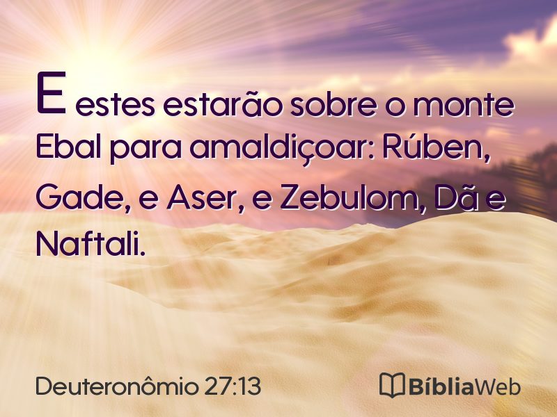 Deuteronômio 27:13 em imagem para compartilhar