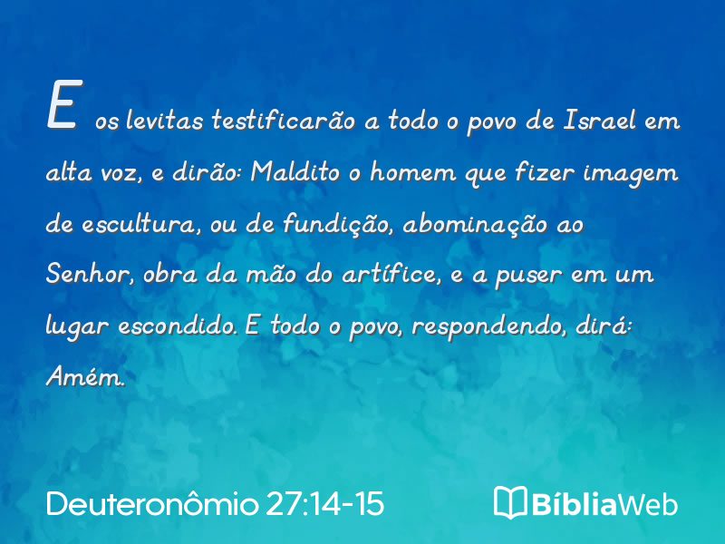 Deuteronômio 27:14-15 em imagem para compartilhar