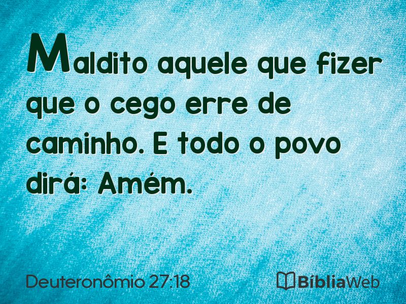 Deuteronômio 27:18 em imagem para compartilhar