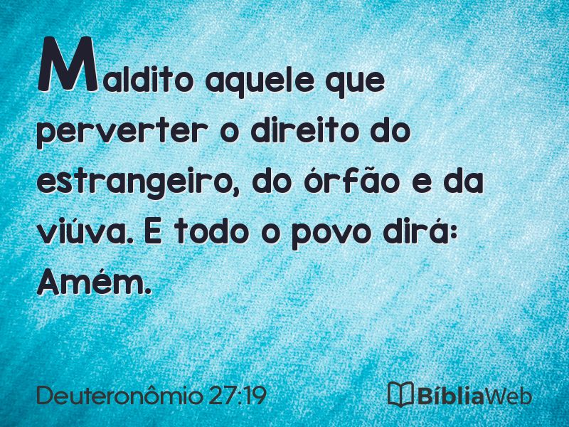 Deuteronômio 27:19 em imagem para compartilhar