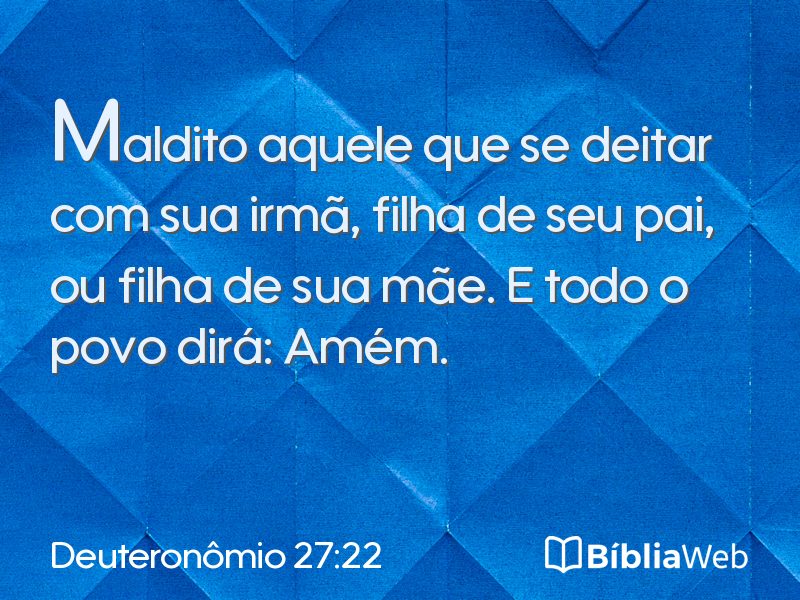 Deuteronômio 27:22 em imagem para compartilhar