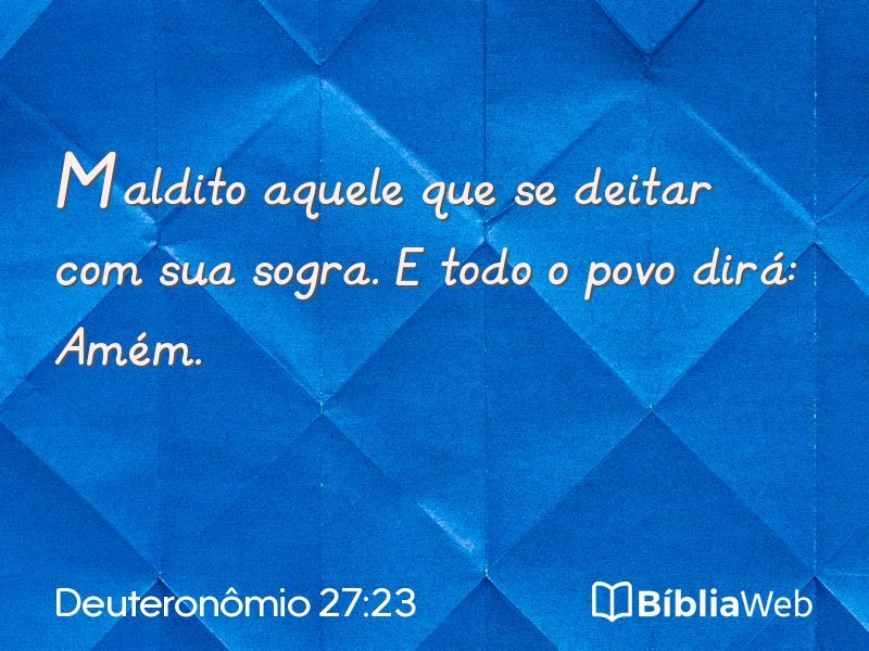 Deuteronômio 27:23 em imagem para compartilhar