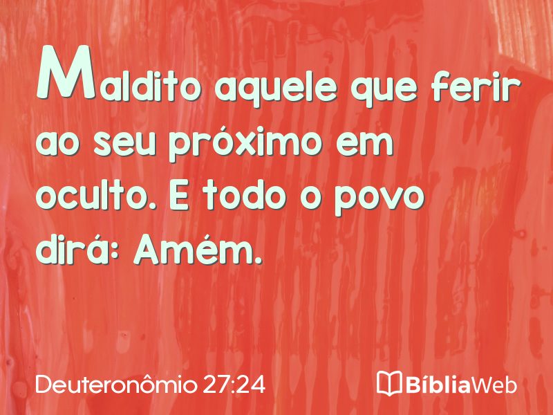 Deuteronômio 27:24 em imagem para compartilhar