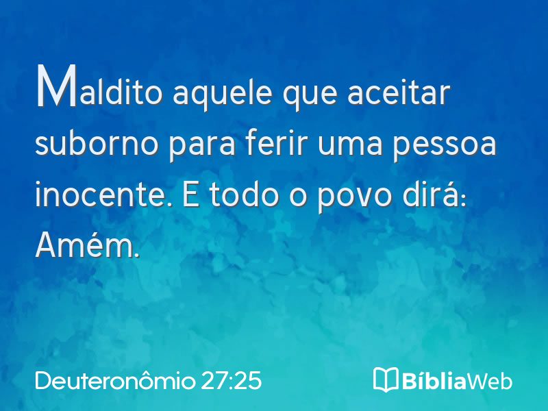 Deuteronômio 27:25 em imagem para compartilhar