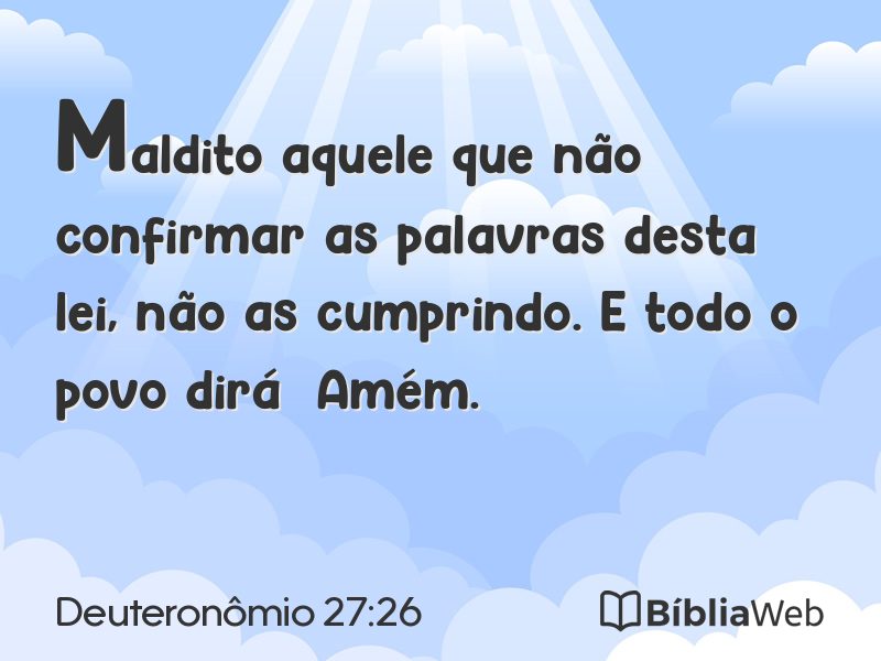 Deuteronômio 27:26 em imagem para compartilhar