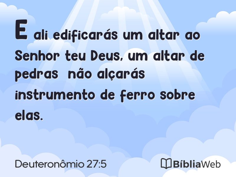 Deuteronômio 27:5 em imagem para compartilhar