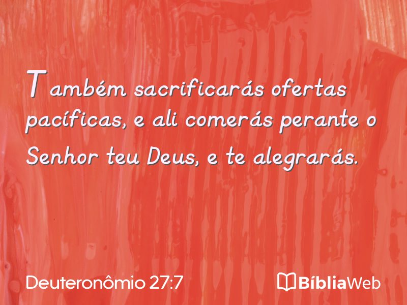 Deuteronômio 27:7 em imagem para compartilhar