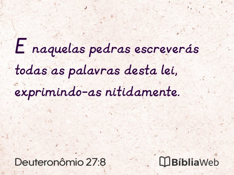 Deuteronômio 27:8 em imagem para compartilhar