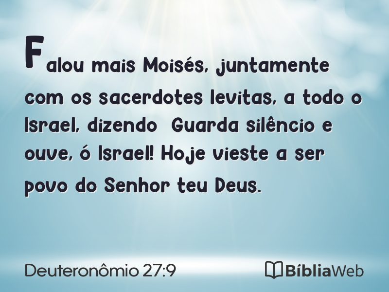 Deuteronômio 27:9 em imagem para compartilhar