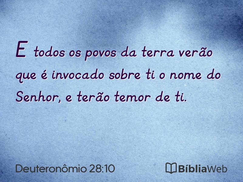 Deuteronômio 28:10 em imagem para compartilhar