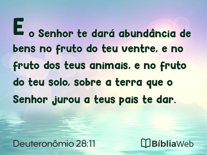 Deuteronômio 28:11 em imagem para compartilhar