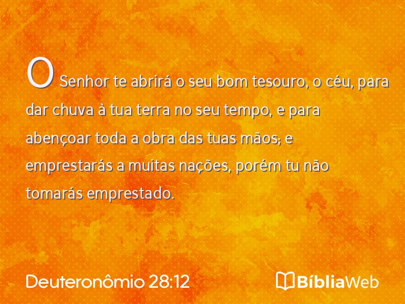 Deuteronômio 28:12 em imagem para compartilhar