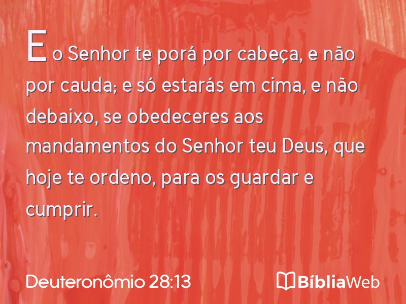 Deuteronômio 28:13 em imagem para compartilhar