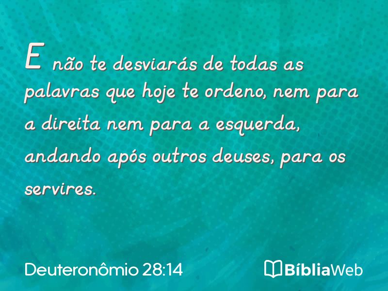 Deuteronômio 28:14 em imagem para compartilhar