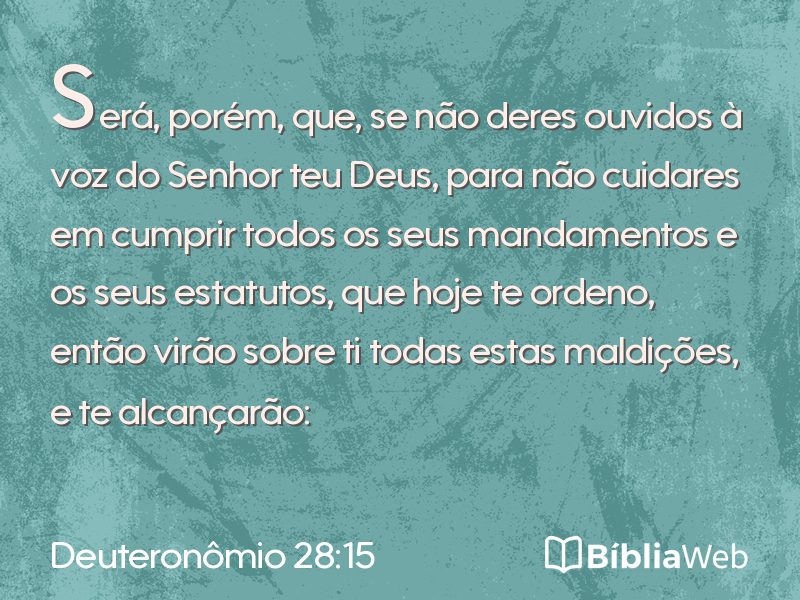 Deuteronômio 28:15 em imagem para compartilhar