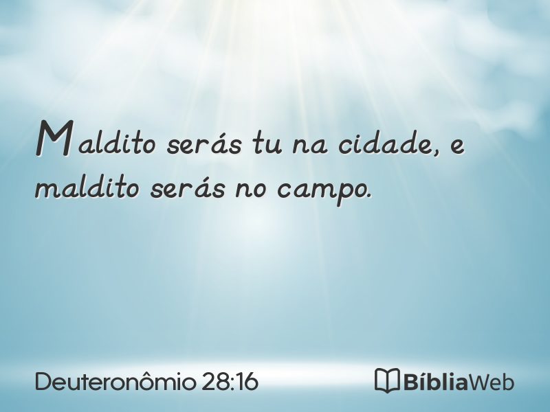 Deuteronômio 28:16 em imagem para compartilhar