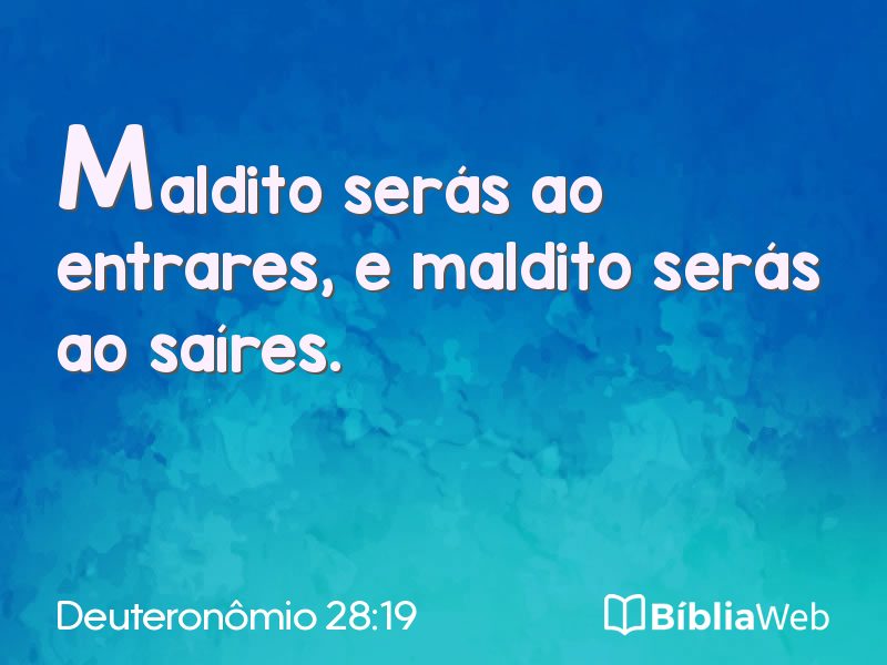 Deuteronômio 28:19 em imagem para compartilhar