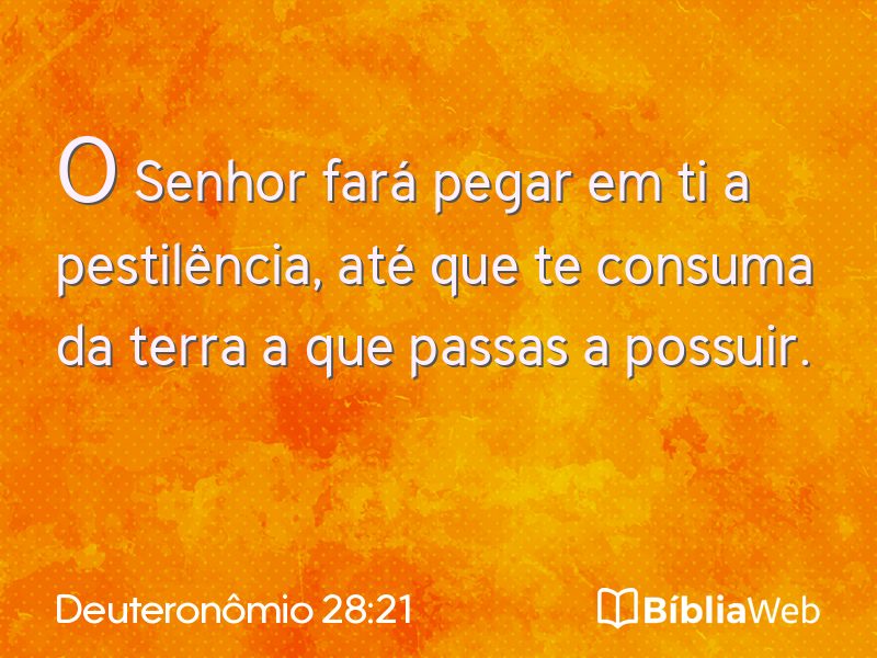 Deuteronômio 28:21 em imagem para compartilhar